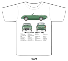 Triumph Spitfire 4 (MkI) 1962-64 (disc wheels) T-shirt Front